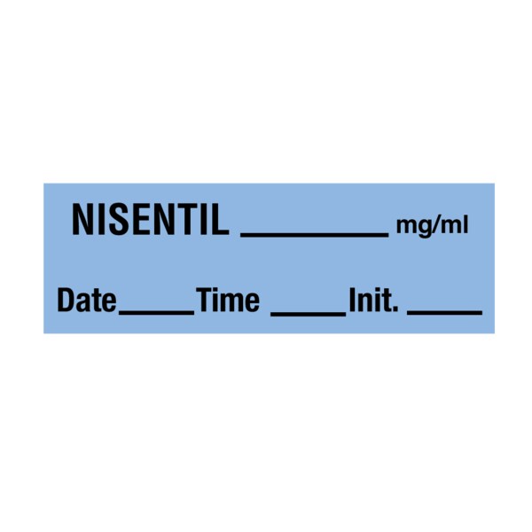 Tape, Nisentil 1/2" x 500" Blue w/Black